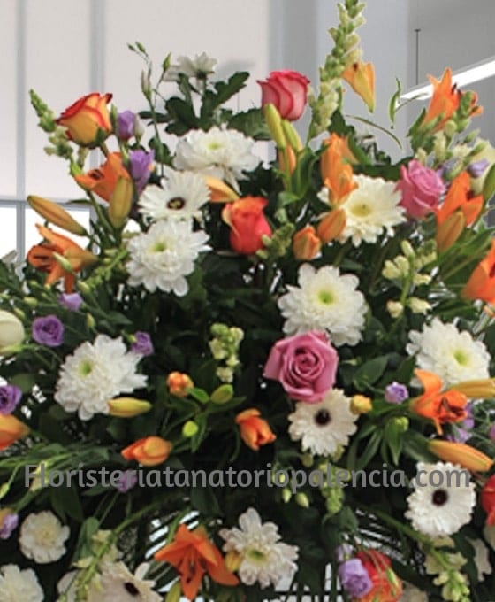 Corona de flores para tanatorio